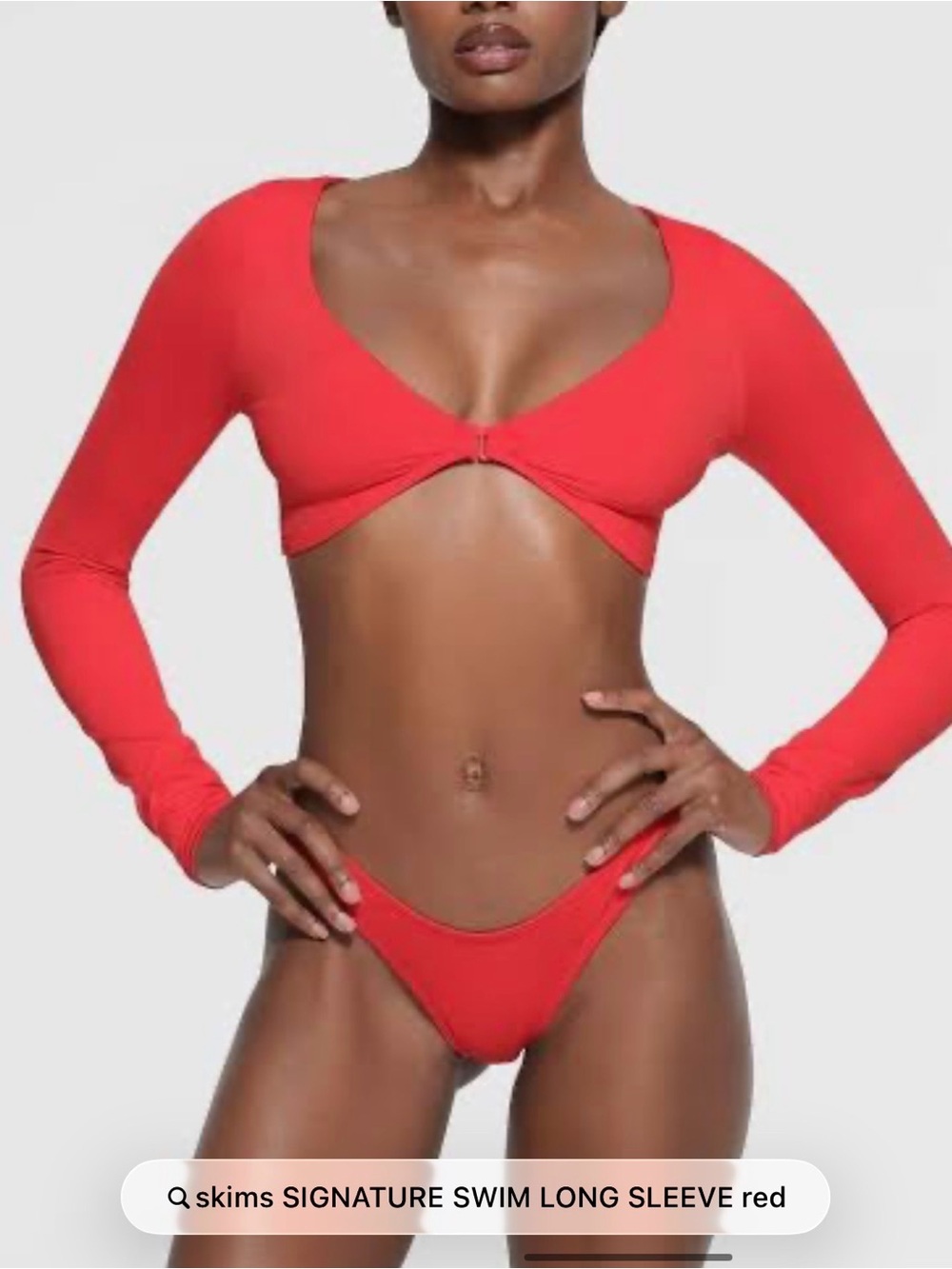 NWT 4xl Skims Red shrug long sleeve swim top *** top only